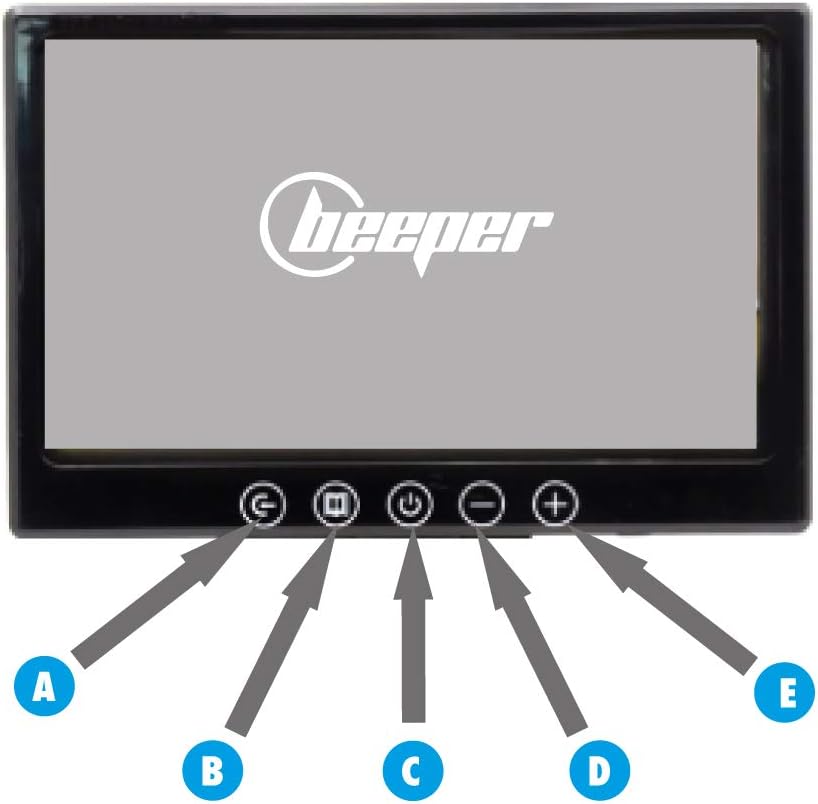 BEEPER Cámara de visión trasera para autocaravana, 7 pulgadas, cámara blanca RWEC79X