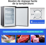Congélateur vertical CHIQ de 85 L, mini congélateur à porte simple, porte réversible, thermostat réglable, petit congélateur pour la cave, la maison, la résidence étudiante, l'appartement ou le bureau