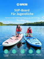Tabla de paddle surf Niphean con asiento, tabla SUP (ultraligera) para mujeres, tabla de paddle surf con aleta StabilTrac de +30% de estabilidad, tabla de paddle inflable antideslizante para yoga y apta para mascotas