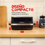 Moulinex Freidora de Aire Easy Fry XL Surface, 2200 W, doble resistencia, cocción uniforme, cesta ancha, 10 programas automáticos, horno para pizzas, diseño compacto, ventana de visualización, AL4018