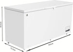 METRO Professional Arcón congelador GHF2500, 500 L, 125 W, congelador horizontal, 2 cestas de almacenamiento, cerradura de puerta, alarma de temperatura, ruedas, blanco