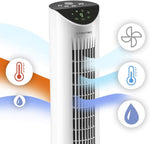 Enfriador de aire 3 en 1 TROTEC PAE 29 en forma de torre para refrigeración, ventilación y humidificación del aire