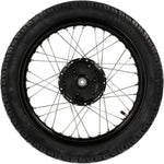 Set: 2 ruedas completas llanta de aluminio 1,6x16", buje - anodizado negro + acero inoxidable