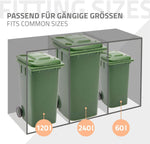 ML-Design Mülltonnenbox 3er 240L, Mülltonnenverkleidung für 3 Mülltonnen, Müllbox wetterfest, Mülltonnenhaus aus Stahl, Müllcontainer mit Deckel, abschließbare Tür, 200x80x116,3 cm Anthrazit-Rostoptik