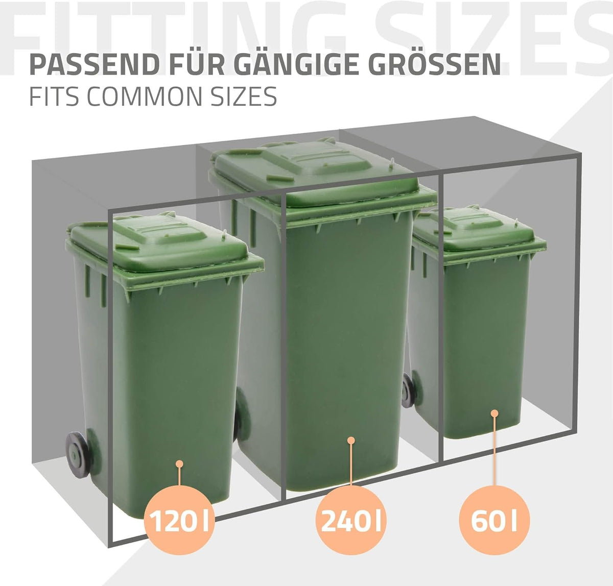 ML-Design Mülltonnenbox 3er 240L, Mülltonnenverkleidung für 3 Mülltonnen, Müllbox wetterfest, Mülltonnenhaus aus Stahl, Müllcontainer mit Deckel, abschließbare Tür, 200x80x116,3 cm Anthrazit-Rostoptik