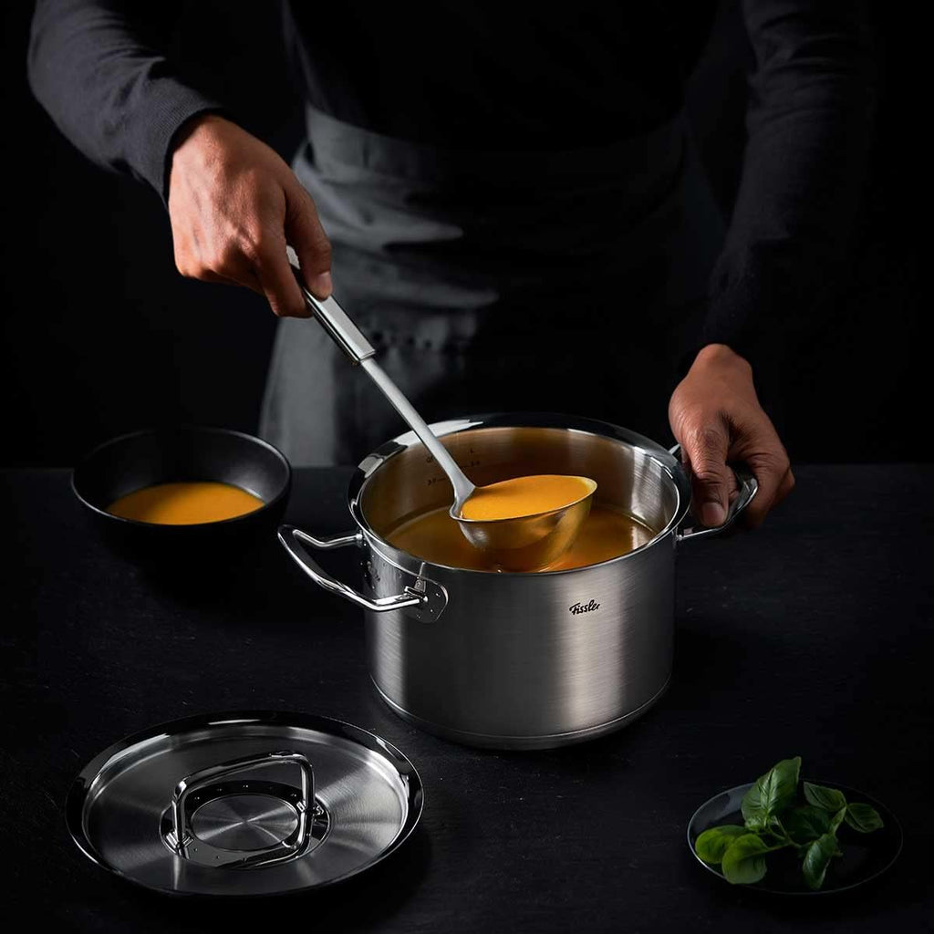 Juego de ollas Fissler Original-Profi Collection de acero inoxidable, 5 piezas, incl. tapas de metal + producto de limpieza de acero inoxidable gratis - Inducción [Exclusivo en Amazon]