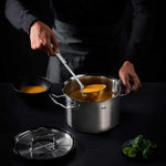 Juego de ollas Fissler Original-Profi Collection de acero inoxidable, 5 piezas, incl. tapas de metal + producto de limpieza de acero inoxidable gratis - Inducción [Exclusivo en Amazon]