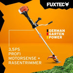 Desbrozadora de gasolina profesional Fuxtec FXPS162, 62 cc, 2 tiempos, con hilo, arnés de transporte confort y sistema antivibración