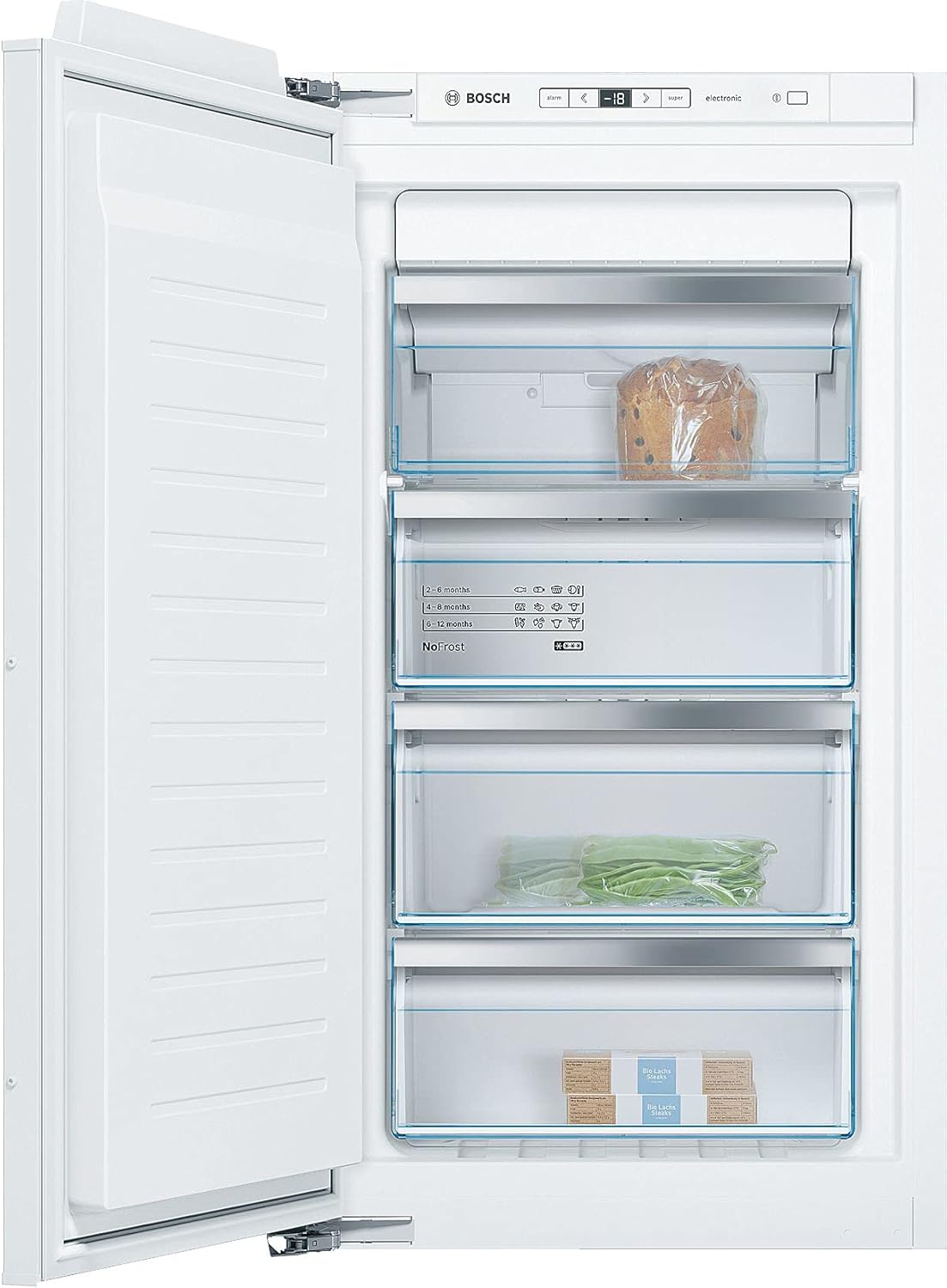 Congelador integrable Bosch GIV11ADC0 Serie 6, 95 kWh/año, 70 l, LowFrost, FreshSense, 72 x 56