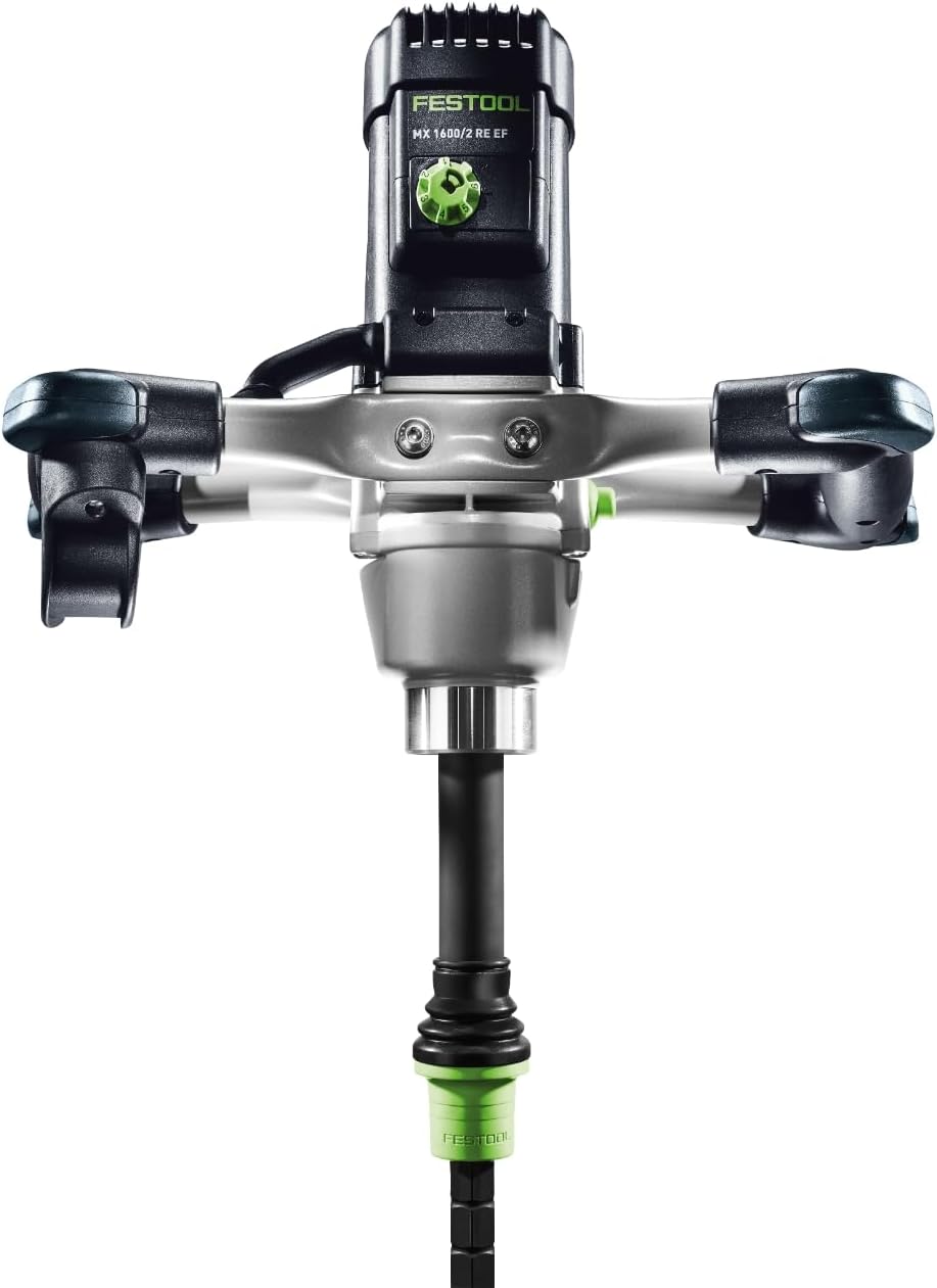 Batidora Festool MX 1600/2 RE EF HS3R - 1500 W, 2 velocidades | Mezcladora profesional con ErgoFix, FastFix, varilla agitadora HS 3, adaptador, llave de boca doble y aspiración MX-A incluidos en el suministro