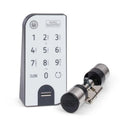 BURG-WÄCHTER Cerradura electrónica para puerta ENTRYeasy 7602 FP Cilindro Teclado App Huella dactilar Código PIN Llave inalámbrica Acero inoxidable
