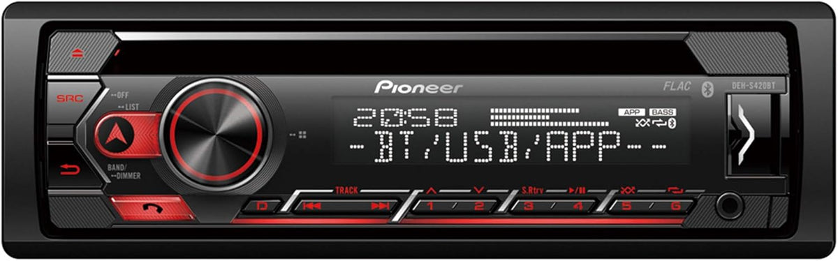 Autorradio Pioneer DEH-S420BT, Negro