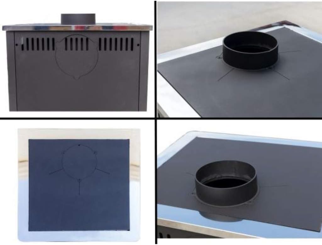 Estufa de leña con horno y placa de cocción ABC Concept 2 Air Mini, conexión múltiple, estufa de leña de 10 kW, chimenea, estufa, estufa de taller, estufa sueca, estufa de cabaña, estufa de calefacción, estufa de leña