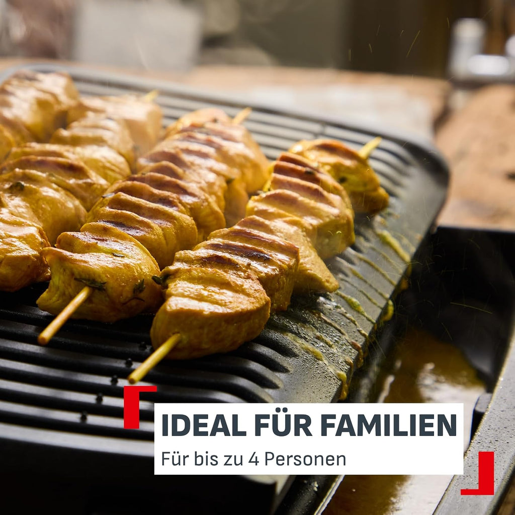 Tefal OptiGrill+ Parrilla de contacto, 6 programas, indicador de nivel de cocción, placas extraíbles, modo manual, resultados de asado óptimos gracias a la medición del grosor, parrilla eléctrica, acero inoxidable, GC712D12