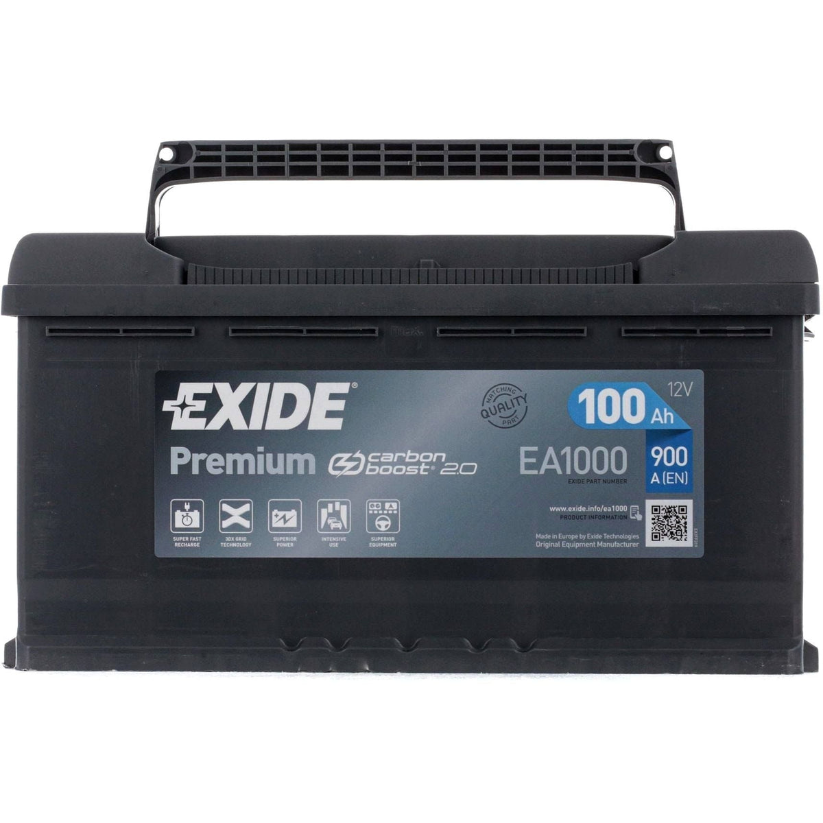 Batería EXIDE Premium EA1050 12V 100Ah 900A