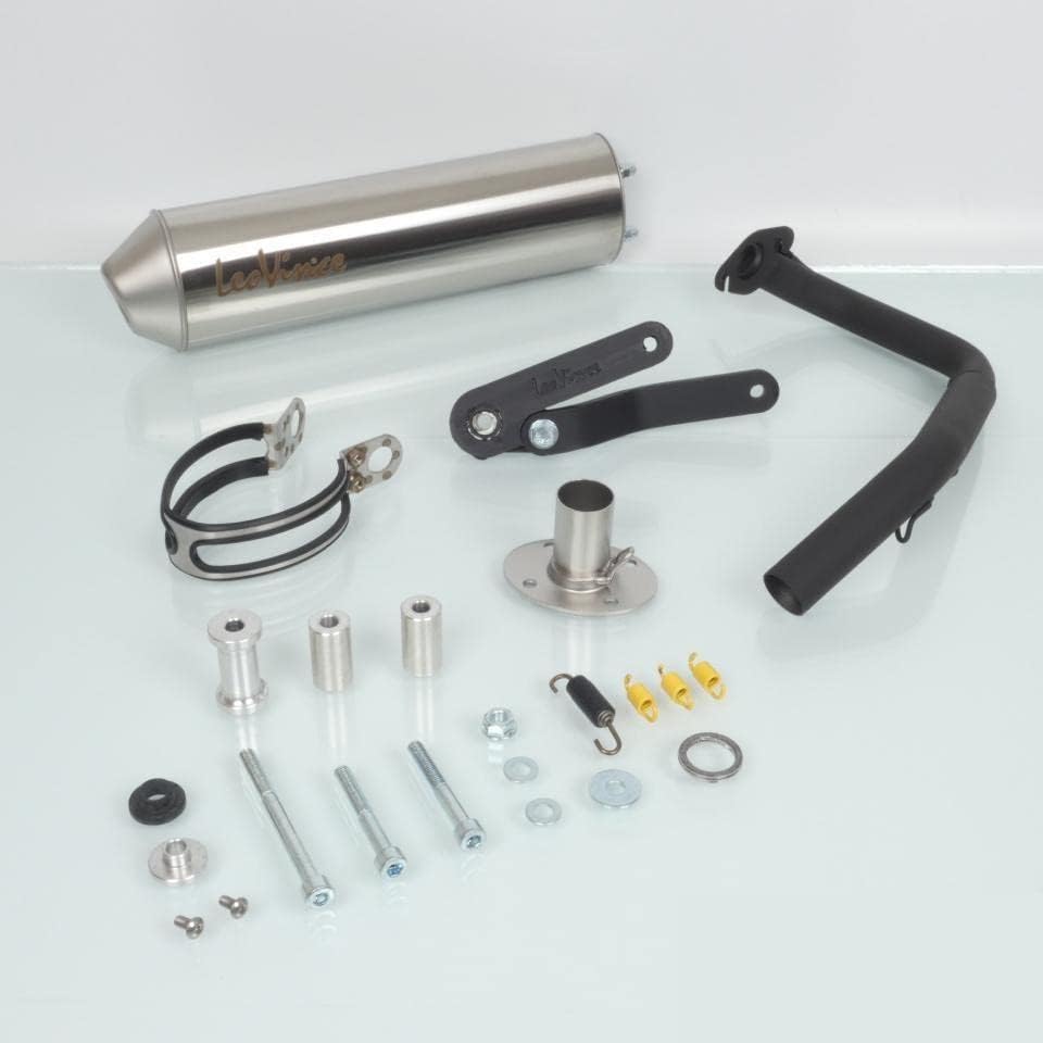 Tubo de escape LeoVince para scooter Peugeot 50 Kisbee 4T 2010 a 2020 7470 / QM50QT-6 / 139QMB Nuevo