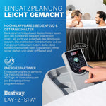 Jacuzzi inflable LED Bestway Lay-Z-Spa Hollywood para 6 personas, Ø 196x66 cm | 140 chorros AirJet, tira de luces LED con control remoto, calefacción hasta 40°C, 4 cojines de espuma