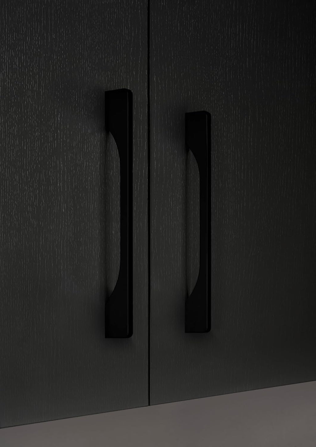 Stella Trading Turin Z Cocina compacta 220 x 211 x 60 cm, negro - Sin electrodomésticos - Cocina moderna y espaciosa en aspecto de roble Artisan con mucho espacio de almacenamiento
