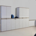 Armarios Plastiken Titanium, plástico, beige, 70x44x176 cm