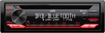 Autorradio CD JVC KD-DB622BT con DAB+, manos libres Bluetooth (procesador de sonido, USB, entrada auxiliar, control de Spotify, 4 x 50 vatios, iluminación de botones en rojo, sin antena)