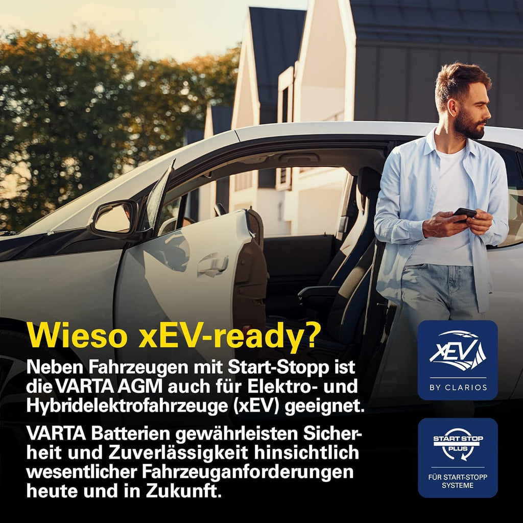 Batería VARTA Silver Dynamic AGM A6 – Batería de coche Start-Stop y xEV 12V 80Ah 800A – Batería de arranque para coches con alta demanda de energía