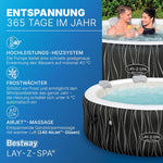 Jacuzzi inflable LED Bestway Lay-Z-Spa Hollywood para 6 personas, Ø 196x66 cm | 140 chorros AirJet, tira de luces LED con control remoto, calefacción hasta 40°C, 4 cojines de espuma
