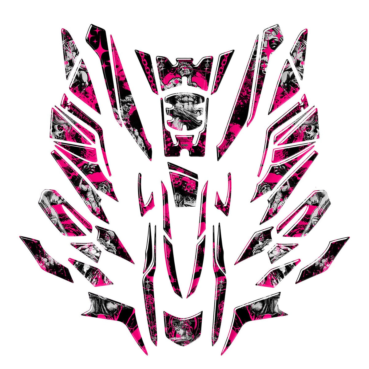 Honda PCX Titan Tank Pad Set (2025-2026) #set_Tam koruma set #renk_florasan pembe