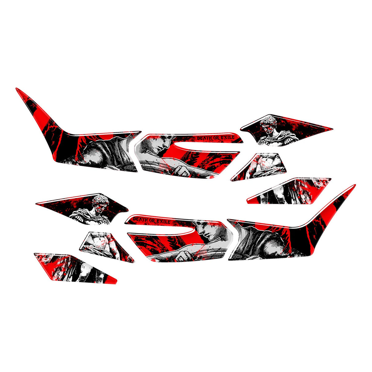 Honda PCX Titan Tank Pad Set (2025-2026) #set_yan pad set #renk_kırmızı