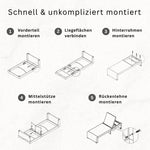 RS Trade Sonnenliege Gartenliege wetterfest aus Rattan, extra hoch & extra breit auch für Senioren – XXL bis 200kg – mit Rollen, Outdoor Liege mit Verstellbarer Rückenlehne, braun mit Grauer Auflage
