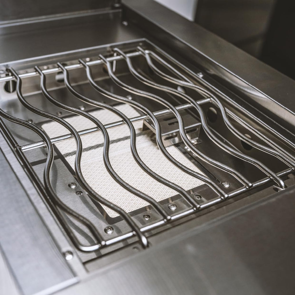 Cocina exterior GORILLER® BLACKBACK L3, parrilla de gas con refrigerador doble, fregadero, superficie de trabajo adicional y espacio de almacenamiento, acero inoxidable, negro