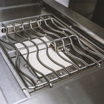 Cocina exterior GORILLER® BLACKBACK L3, parrilla de gas con refrigerador doble, fregadero, superficie de trabajo adicional y espacio de almacenamiento, acero inoxidable, negro