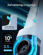 Ventilador sin aspas Pro Breeze OmniAir de 105 cm con purificador de aire: ventilador inteligente para el hogar, Wi-Fi, aplicación, filtro HEPA 13, 10 velocidades: ventilador de torre muy silencioso, 5 modos, oscilación automática de 75°