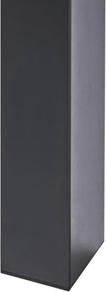 Mesa de jardín Beliani HPL efecto piedra gris rectangular 160/220x90 cm extensible con estructura de metal negra Binasco