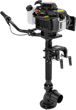 Motor fueraborda JJsdwin de 4 tiempos, motor de barco de 4 CV, potente motor fueraborda de 55 cc para botes inflables, barcos de pesca y embarcaciones de pesca, refrigerado por aire
