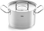 Juego de ollas Fissler Original-Profi Collection de acero inoxidable, 5 piezas, incl. tapas de metal + producto de limpieza de acero inoxidable gratis - Inducción [Exclusivo en Amazon]