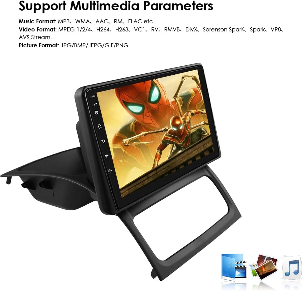 Autorradio Ossuret para Renault Clio 2 2000-2012, pantalla táctil Android 13 de 9 pulgadas, 2+32 GB, navegación GPS con Carplay, Android Auto, WiFi, Bluetooth, control al volante (Tipo B)