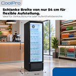 Exquisit Getränkekühlschrank 280 l mit Glastür - Gastro Kühlschrank