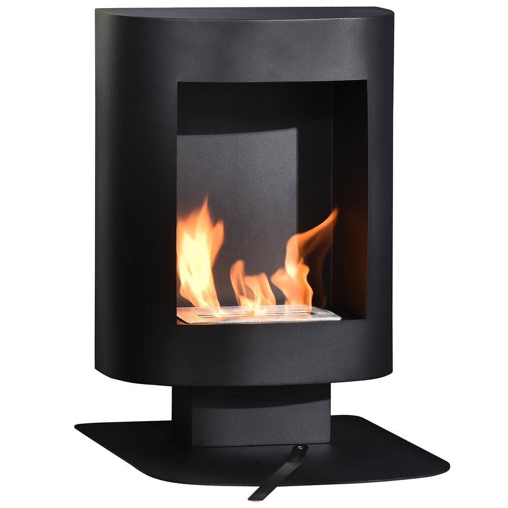 Chimenea de bioetanol HOMCOM de pie diseño contemporáneo