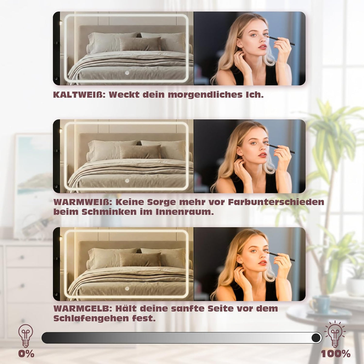 JUMMICO Schminktisch mit Spiegel und Licht, Eck Schminktisch L Hocker mit Beleuchtung LED 3 Farben, Make Up Table 120 breit mit 5 Schubladen und Steckdosen, Schwarz