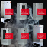 Ahumador Eléctrico ITA 7000 - Conjunto de Ahumador con Calefacción, Generador de Humo - Armario de Ahumado con Ventana y Termómetro - Aleación de Acero - Calidad UE, 81 cm con 3 Niveles