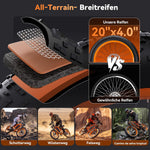 Bicicleta eléctrica DEEPOWER para adultos, batería extraíble de 48V/52V 20Ah, autonomía de hasta 60-110 km, neumáticos gruesos de 20 pulgadas, frenos de disco hidráulicos, Shimano de 7 velocidades, todoterreno