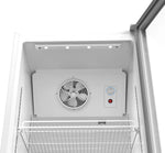Refrigerador comercial para bebidas SCHOEPF GKS350 - Refrigeración por aire forzado - Refrigerador con puerta de cristal - 347 l - 5 estantes de rejilla ajustables - 194,5 cm de altura (blanco)