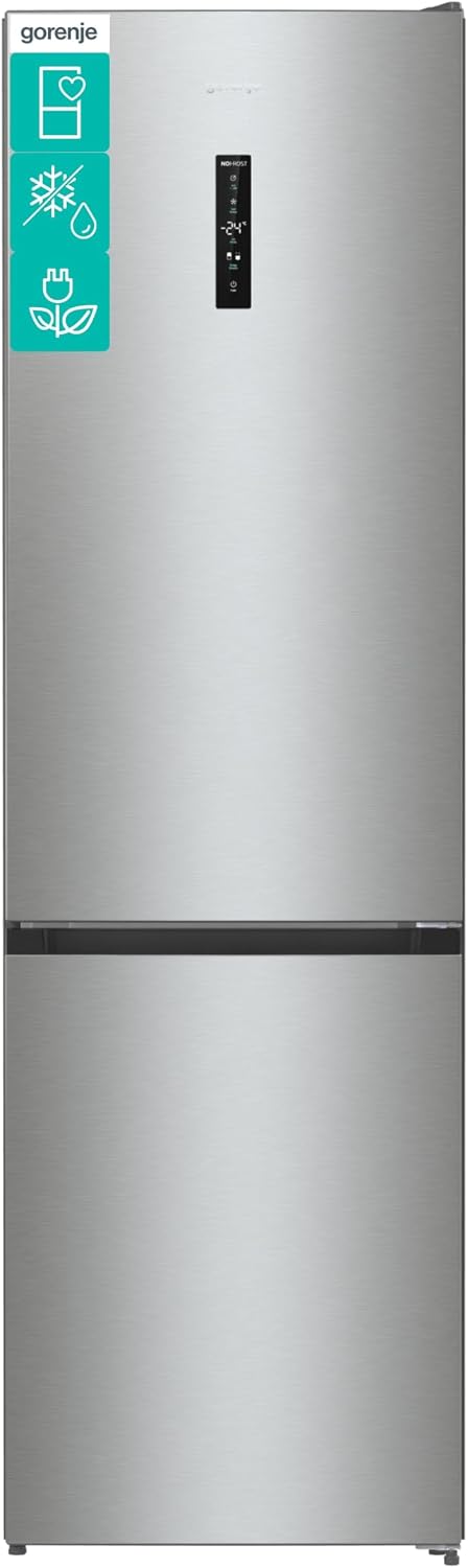 Gorenje NRK620CA2XL4 Frigorífico combi/Independiente/331L volumen total/ 35dB/Clase energética: C/AdaptTech/NoFrost Plus/Convert FreshZone/CrispZone con control de humedad/KitchenFit/(AnxAlxPr): 60 × 200 × 59,2 cm/Gris