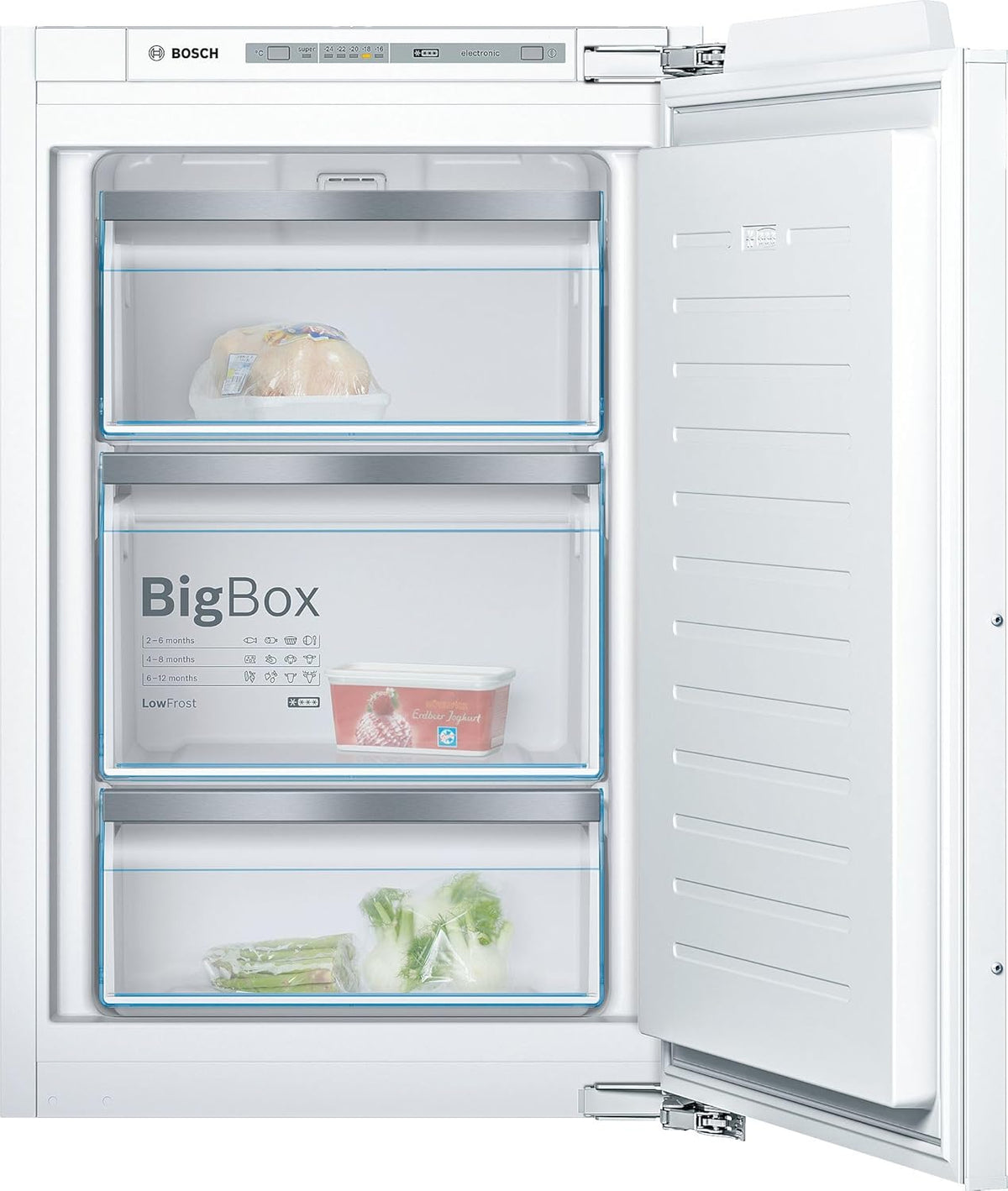 Congelador integrable Bosch GIV11ADC0 Serie 6, 95 kWh/año, 70 l, LowFrost, FreshSense, 72 x 56