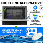 Minilavavajillas Bomann con conexión de agua | incl. manguera | Lavavajillas de sobremesa silencioso | Mini lavavajillas para cocinas pequeñas/camping | Lavavajillas pequeño con protección contra desbordamiento | TSG 7405 negro