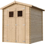 Caseta de jardín de madera - Cobertizo de madera 196x186x218 cm / 2,82 m2 - Cobertizo de almacenamiento para jardín - Caseta para bicicletas - TIMBELA M320