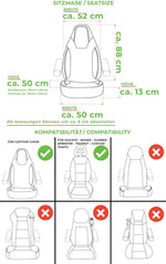 BREMER SITZBEZÜGE Fundas de Asiento para Autocaravana La Marca Ducato Jumper Boxer PLKT211