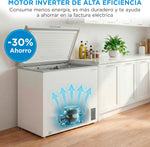 Congelador Arcón MIDEA de 293L | Congelador Horizontal Convertible a Frigorífico con Motor Inverter, Control Electrónico de Temperatura, Cestas con Asa | Arcón Silencioso 41 dB de Bajo Consumo