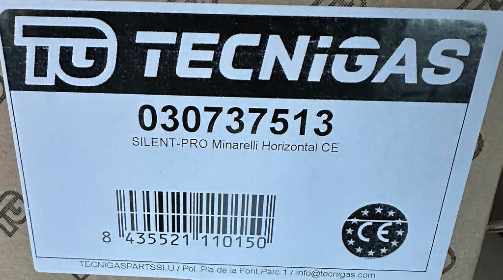 Tubo de escape Tecnigas Silencieux Pro homologado para moto de 50 cc, acero con pintura anticalórica y protector, Minarelli horizontal CE