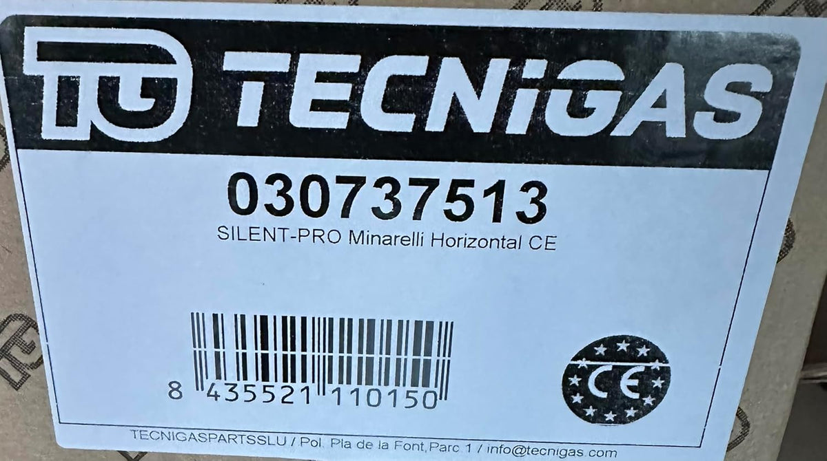 Tubo de escape Tecnigas Silencieux Pro homologado para moto de 50 cc, acero con pintura anticalórica y protector, Minarelli horizontal CE